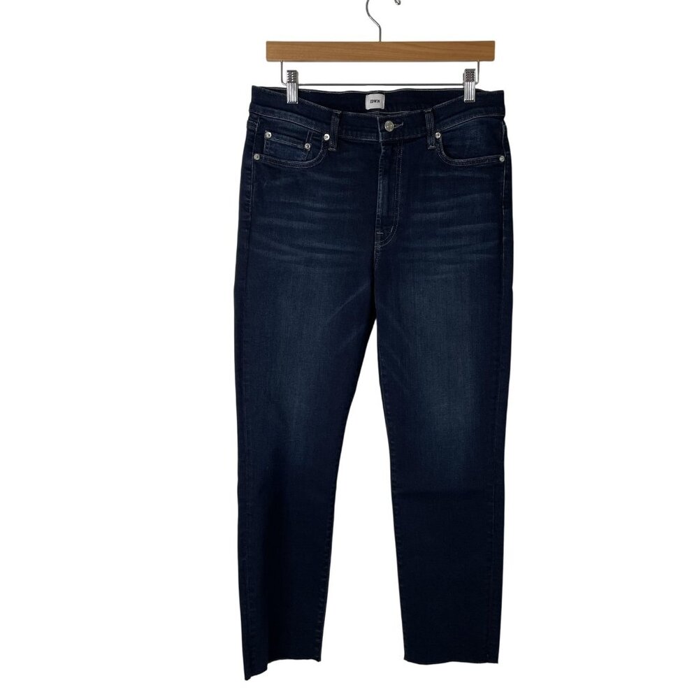 Edwin Jeans Womens 30 Night Sky Bree‎ High Rise Raw Hem Ankle Stretch Made USA